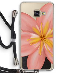 CaseCompany Pink Ellila Flower: Samsung Galaxy A3 (2016) Transparant Hoesje met koord