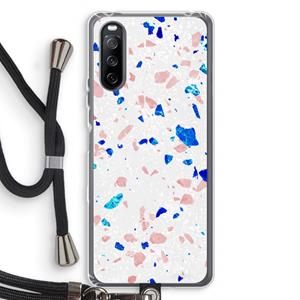 CaseCompany Terrazzo N°6: Sony Sony Xperia 10 III Transparant Hoesje met koord