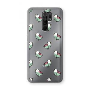 CaseCompany Vogeltjes: Xiaomi Redmi 9 Transparant Hoesje