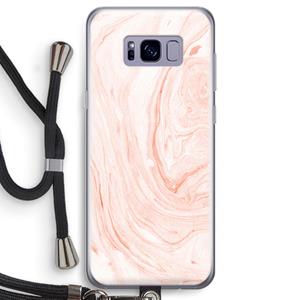 CaseCompany Peach bath: Samsung Galaxy S8 Transparant Hoesje met koord