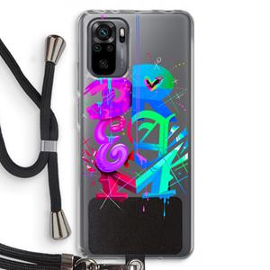CaseCompany Dream: Xiaomi Redmi Note 10 Pro Transparant Hoesje met koord
