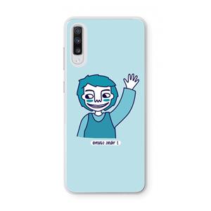 CaseCompany Zwaai: Samsung Galaxy A70 Transparant Hoesje