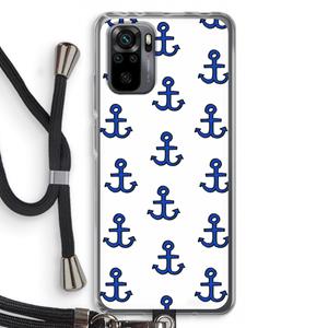 CaseCompany Ankers: Xiaomi Redmi Note 10 Pro Transparant Hoesje met koord