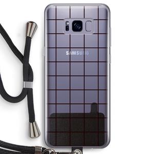 CaseCompany Rooster: Samsung Galaxy S8 Transparant Hoesje met koord