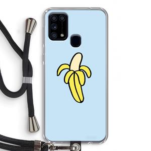 CaseCompany Banana: Samsung Galaxy M31 Transparant Hoesje met koord