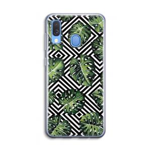 CaseCompany Geometrische jungle: Samsung Galaxy A40 Transparant Hoesje