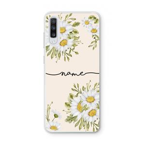 CaseCompany Daisies: Samsung Galaxy A70 Transparant Hoesje