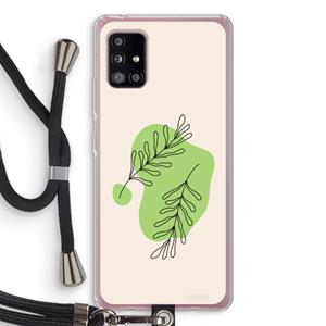 CaseCompany Beleaf in you: Samsung Galaxy A51 5G Transparant Hoesje met koord