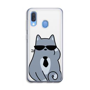 CaseCompany Cool cat: Samsung Galaxy A40 Transparant Hoesje