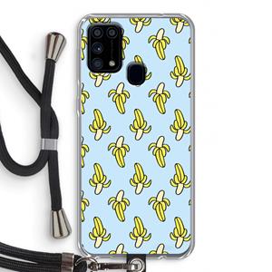 CaseCompany Bananas: Samsung Galaxy M31 Transparant Hoesje met koord