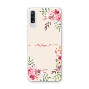CaseCompany Rozen: Samsung Galaxy A70 Transparant Hoesje