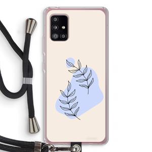 CaseCompany Leaf me if you can: Samsung Galaxy A51 5G Transparant Hoesje met koord