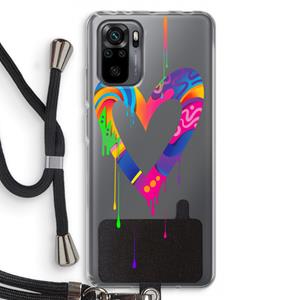 CaseCompany Melts My Heart: Xiaomi Redmi Note 10 Pro Transparant Hoesje met koord