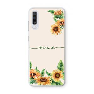 CaseCompany Zonnebloemen: Samsung Galaxy A70 Transparant Hoesje