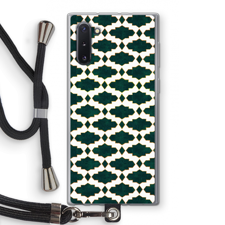 CaseCompany Moroccan tiles: Samsung Galaxy Note 10 Transparant Hoesje met koord