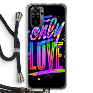 CaseCompany Only Love: Xiaomi Redmi Note 10 Pro Transparant Hoesje met koord