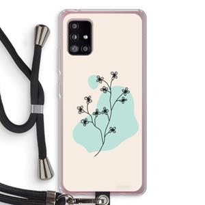 CaseCompany Love your petals: Samsung Galaxy A51 5G Transparant Hoesje met koord