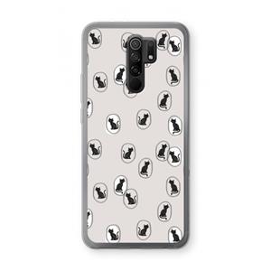 CaseCompany Miauw: Xiaomi Redmi 9 Transparant Hoesje