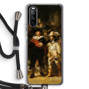 CaseCompany De Nachtwacht: Sony Sony Xperia 10 III Transparant Hoesje met koord