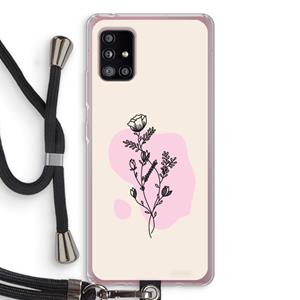 CaseCompany Roses are red: Samsung Galaxy A51 5G Transparant Hoesje met koord