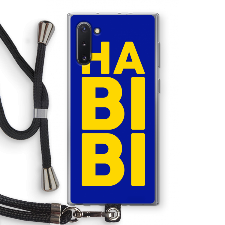 CaseCompany Habibi Blue: Samsung Galaxy Note 10 Transparant Hoesje met koord