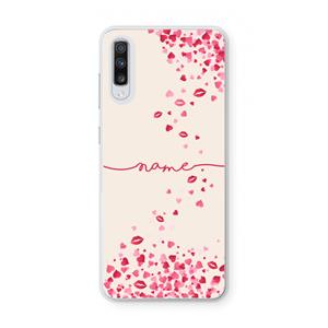 CaseCompany Hartjes en kusjes: Samsung Galaxy A70 Transparant Hoesje