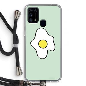 CaseCompany Spiegelei: Samsung Galaxy M31 Transparant Hoesje met koord