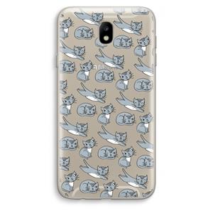 CaseCompany Poezen: Samsung Galaxy J7 (2017) Transparant Hoesje