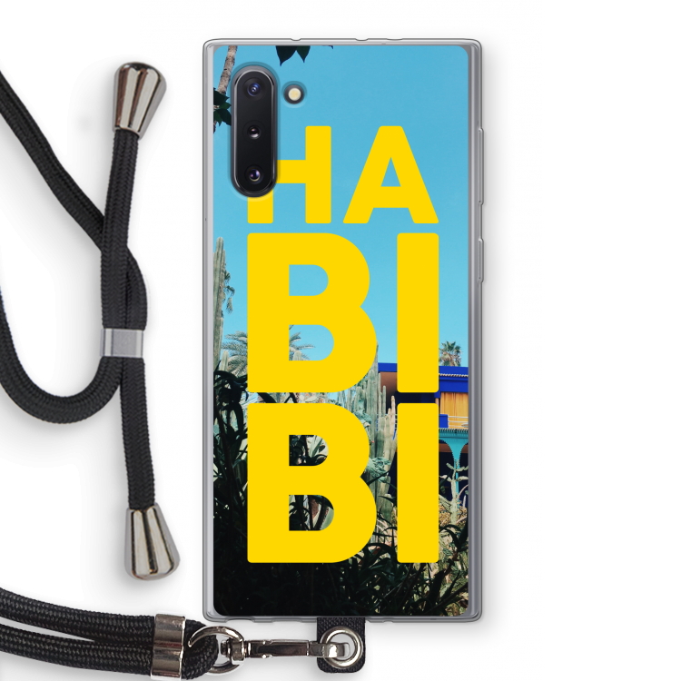 CaseCompany Habibi Majorelle : Samsung Galaxy Note 10 Transparant Hoesje met koord