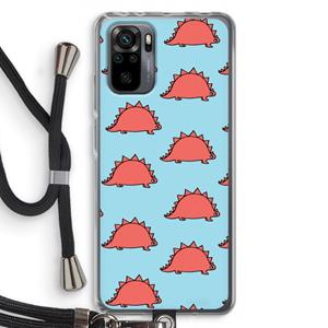 CaseCompany Dinosawrr: Xiaomi Redmi Note 10 Pro Transparant Hoesje met koord