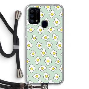 CaseCompany Spiegeleitjes: Samsung Galaxy M31 Transparant Hoesje met koord