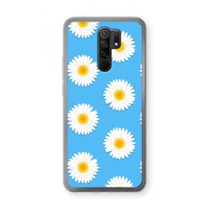 CaseCompany Margrietjes: Xiaomi Redmi 9 Transparant Hoesje