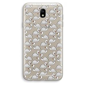 CaseCompany Zwanen: Samsung Galaxy J7 (2017) Transparant Hoesje