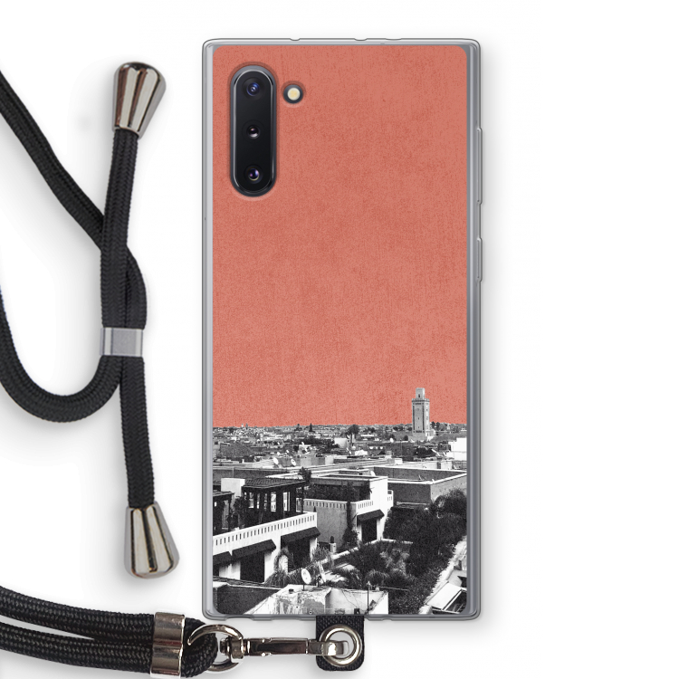 CaseCompany Marrakech Skyline : Samsung Galaxy Note 10 Transparant Hoesje met koord