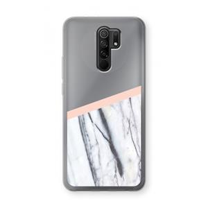 CaseCompany A touch of peach: Xiaomi Redmi 9 Transparant Hoesje