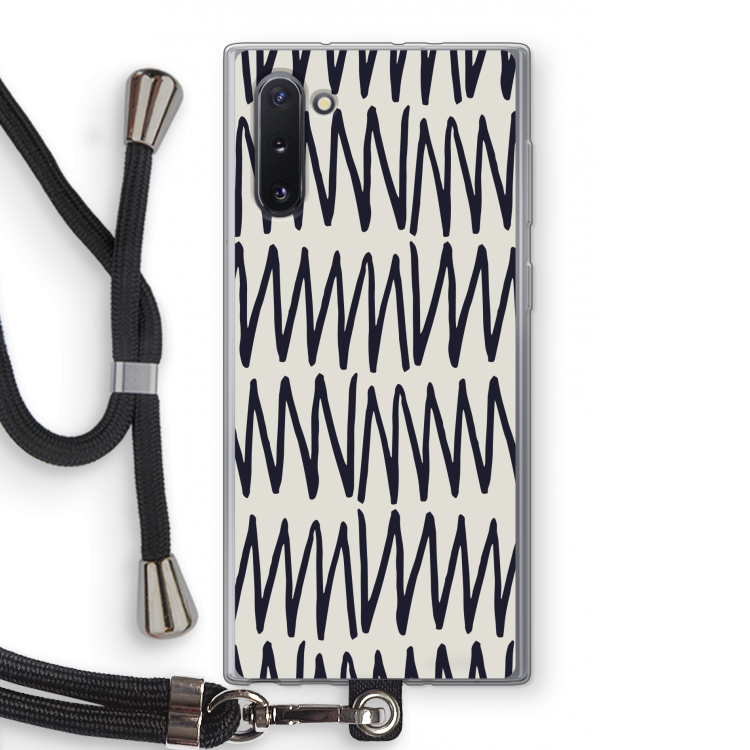 CaseCompany Marrakech Zigzag: Samsung Galaxy Note 10 Transparant Hoesje met koord