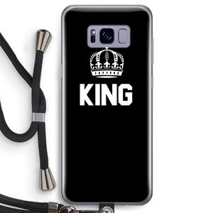 CaseCompany King zwart: Samsung Galaxy S8 Transparant Hoesje met koord