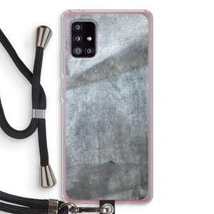 CaseCompany Grey Stone: Samsung Galaxy A51 5G Transparant Hoesje met koord