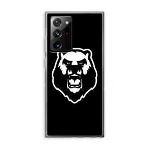 CaseCompany Angry Bear (black): Samsung Galaxy Note 20 Ultra / Note 20 Ultra 5G Transparant Hoesje