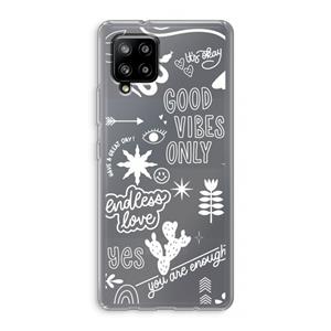 CaseCompany Good vibes: Samsung Galaxy A42 5G Transparant Hoesje