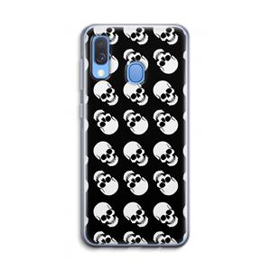 CaseCompany Musketon Skulls: Samsung Galaxy A40 Transparant Hoesje