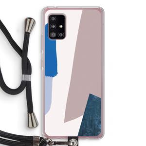 CaseCompany Lapis: Samsung Galaxy A51 5G Transparant Hoesje met koord