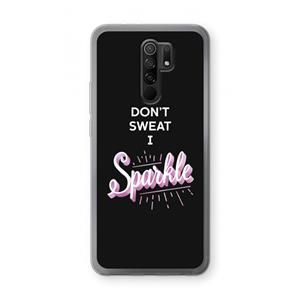 CaseCompany Sparkle quote: Xiaomi Redmi 9 Transparant Hoesje