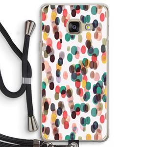 CaseCompany Tropical Dots: Samsung Galaxy A3 (2016) Transparant Hoesje met koord