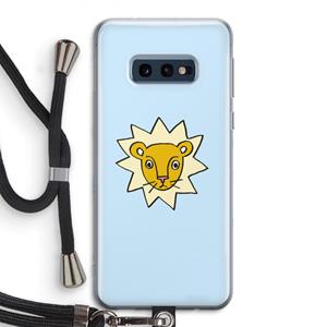 CaseCompany Kleine leeuw: Samsung Galaxy S10e Transparant Hoesje met koord