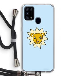 CaseCompany Kleine leeuw: Samsung Galaxy M31 Transparant Hoesje met koord
