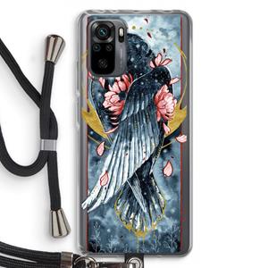 CaseCompany Golden Raven: Xiaomi Redmi Note 10 Pro Transparant Hoesje met koord