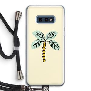 CaseCompany Palmboom: Samsung Galaxy S10e Transparant Hoesje met koord