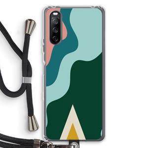 CaseCompany Noor B: Sony Sony Xperia 10 III Transparant Hoesje met koord