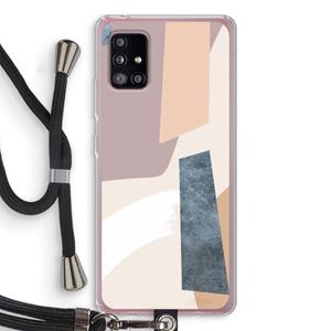 CaseCompany Luca: Samsung Galaxy A51 5G Transparant Hoesje met koord